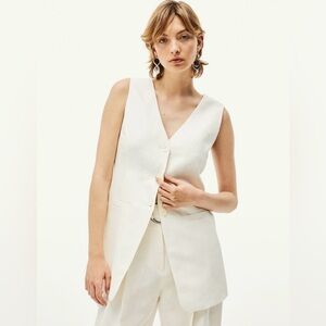 NEW WITH TAGS Linen-blend Suit Vest SIZE SMALL